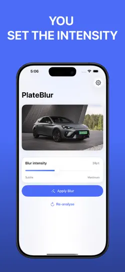 Captura de pantalla de PlateBlur: Matrículas Privadas en iPhone 2