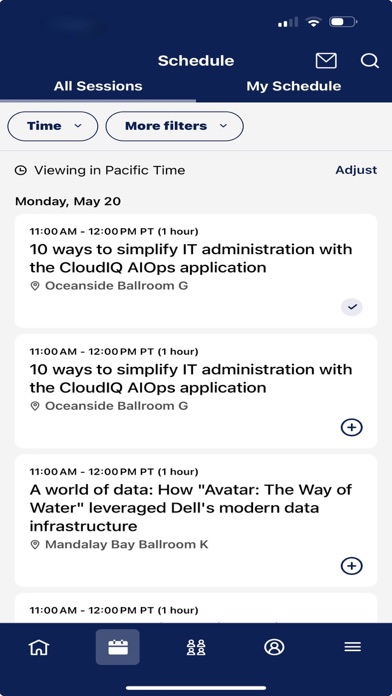 Dell Technologies Events Screenshot