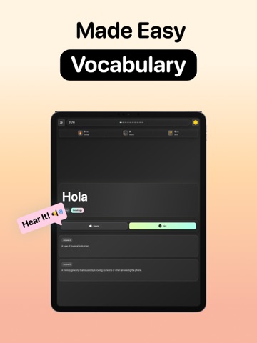 Talksy: Go Learn Español Words iPad screenshot