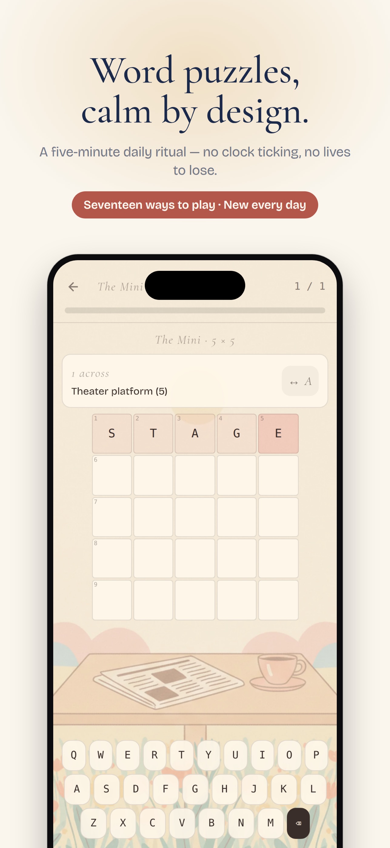 Screenshot 1 of Yonder: Daily Word Puzzles