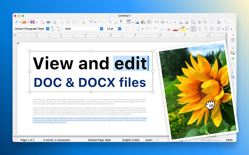 1Doc: DOCX, XLSX Editor app screenshot