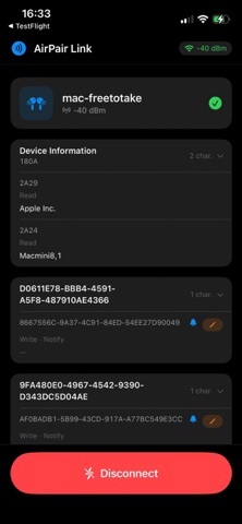 AirPair Link: BLE Device Setup iPhone screenshot