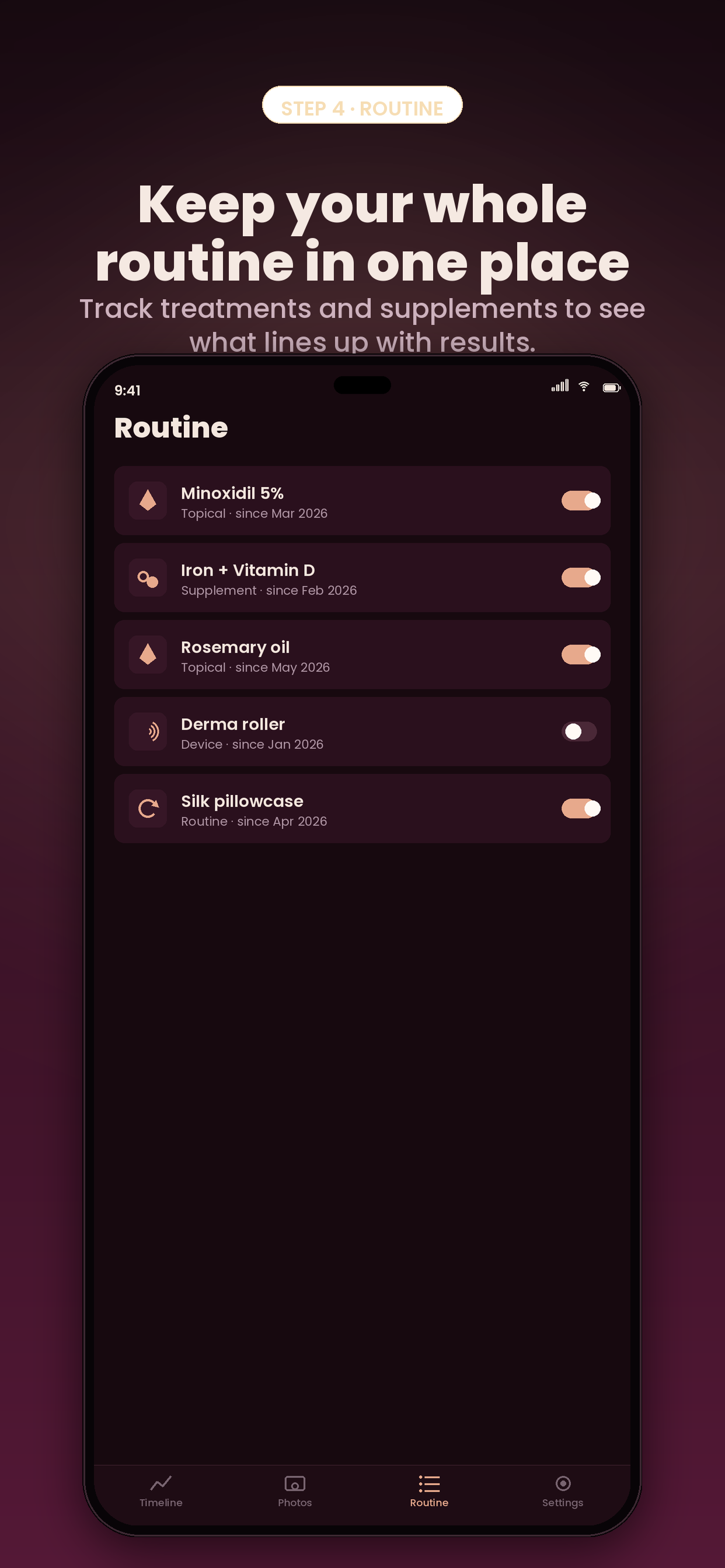 Keralia: Hair Loss Tracker screenshot 4