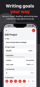 Writing Tracker - Word Count screenshot