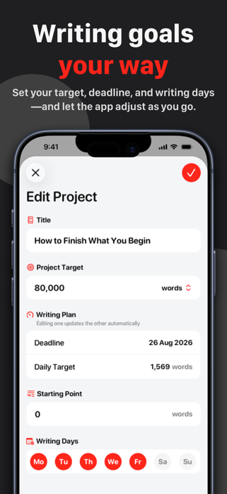 Writing Tracker - Word Count Screenshot 4 of 6