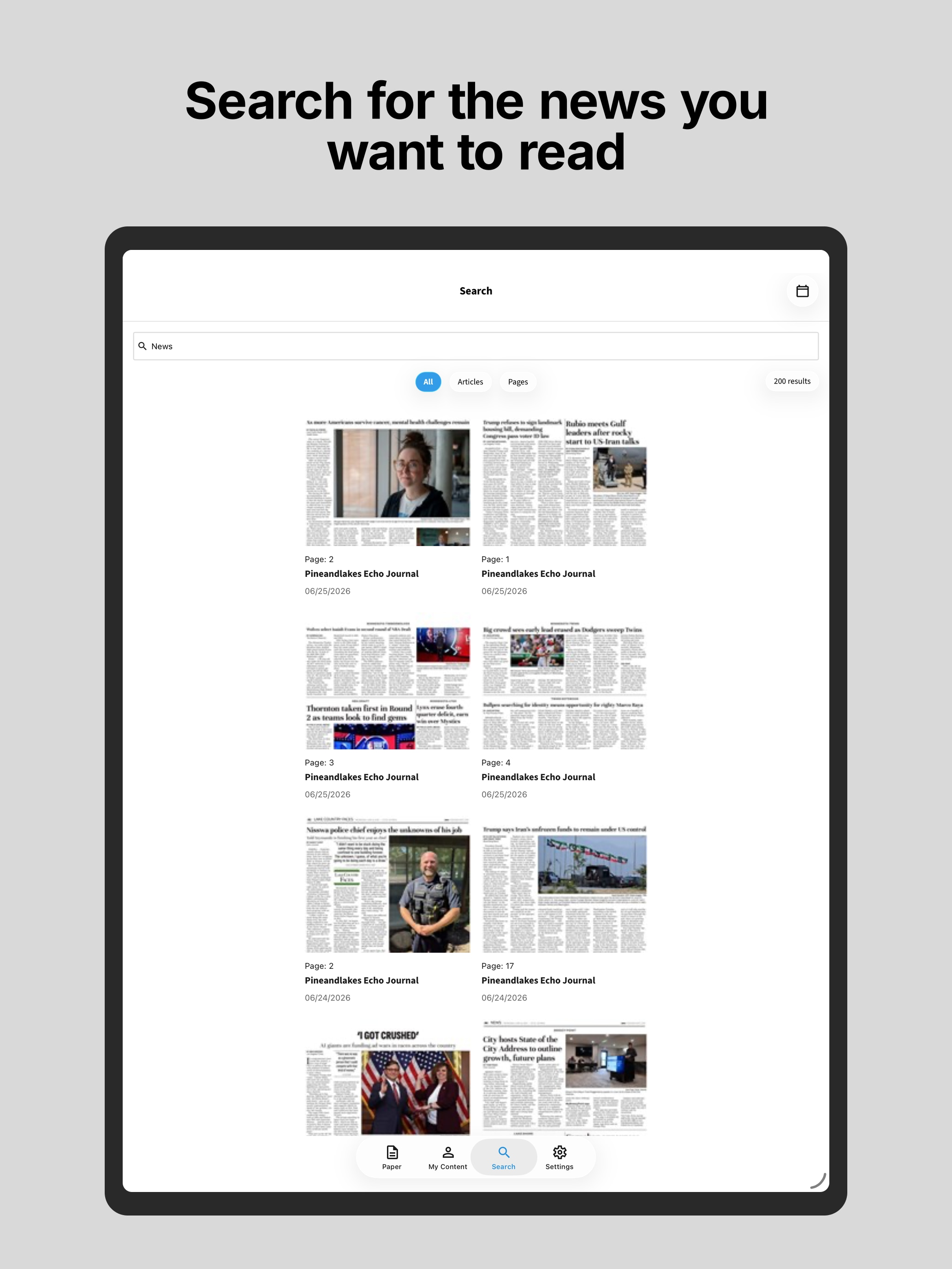 Pine and Lakes EJ E-paper screenshot 10