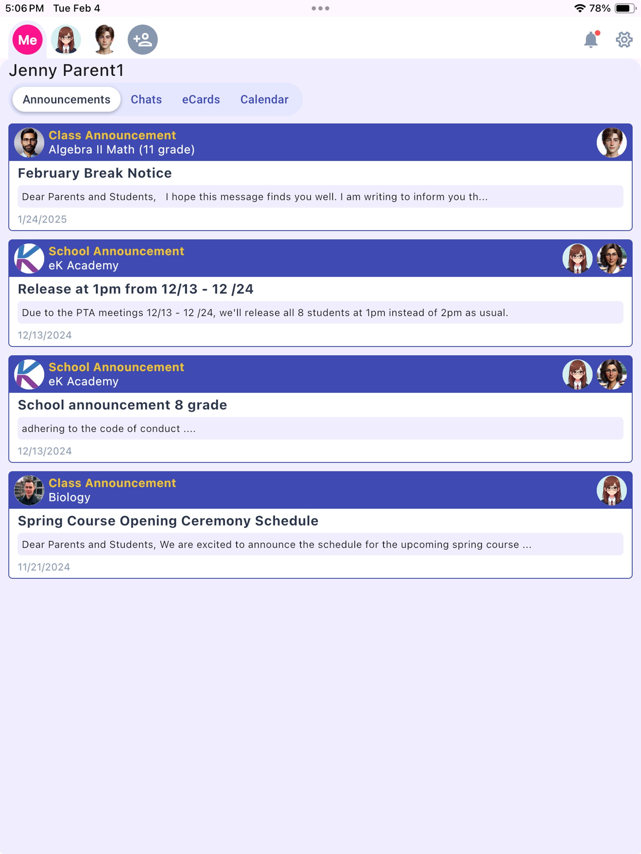 eKadence for Parents