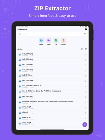 Zip Extractor : UnZIP & UnRAR iPad screenshot