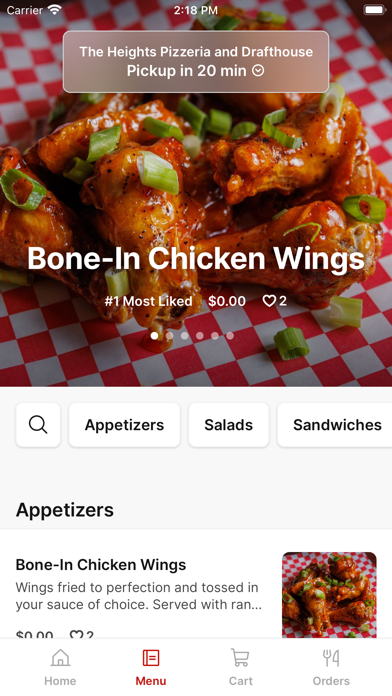 The Heights Pizza To Go iPhone screenshot 2 - Food & Drink app