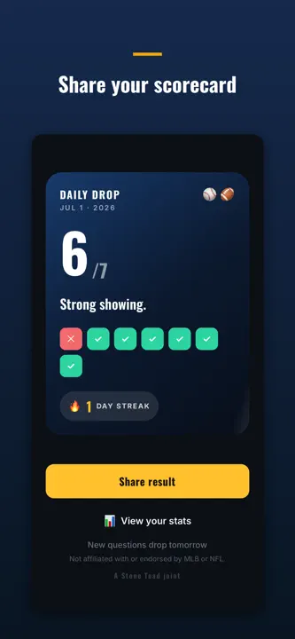 Daily Drop: Sports Trivia screenshot 4