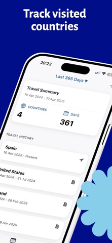 StayTrek - Residency Tracker iPhone screenshot