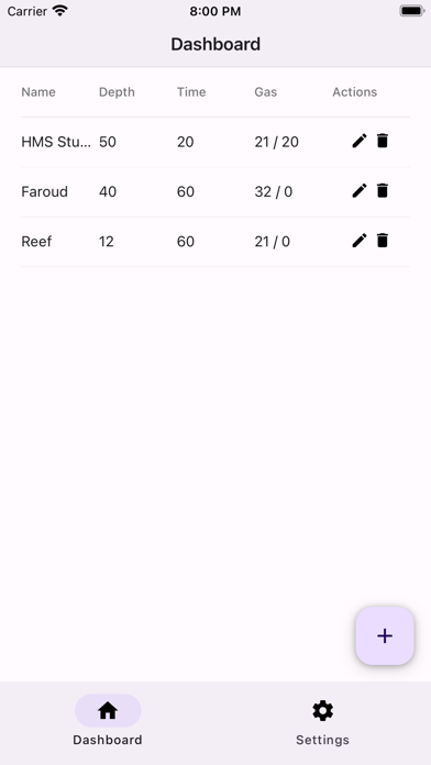Diveplan - plan your dive Screenshot