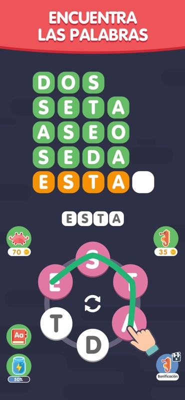 Mar de Crucigramas en Español screenshot 2