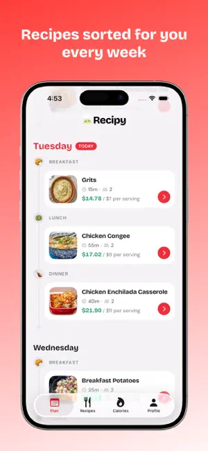 Recipy: Meal Planner & Recipes screenshot 3