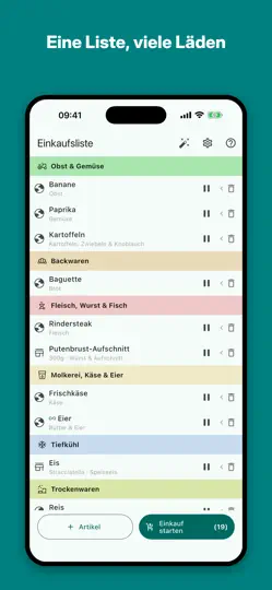 Screenshot von Aisly: Lernende Einkaufsliste auf dem iPhone 2