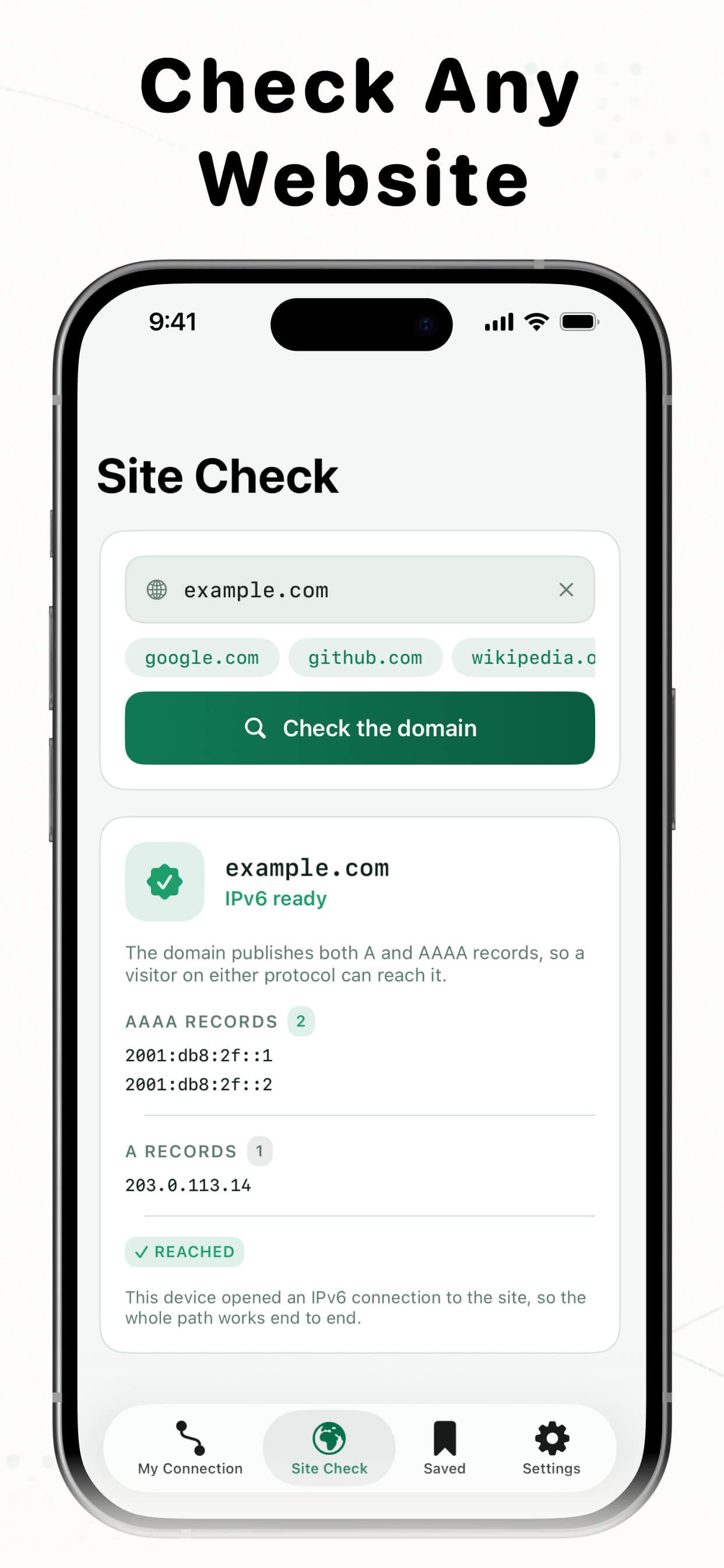 Screenshot 2 of Sixara – IPv6 Check