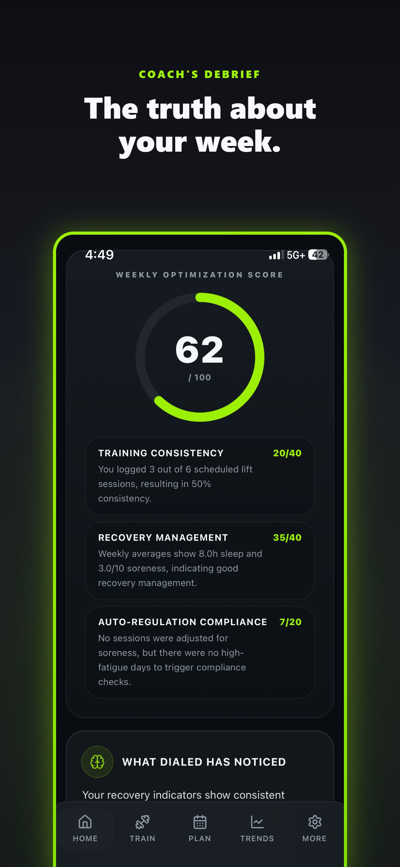 Screenshot 4 of Dialed - Athlete AI Coach