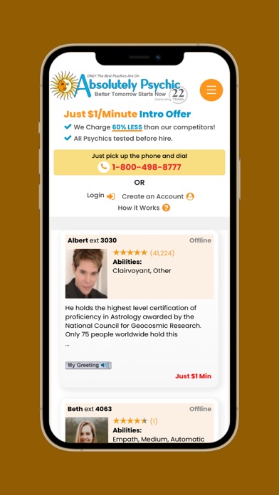 Psychic Readings on Psychic Screenshot