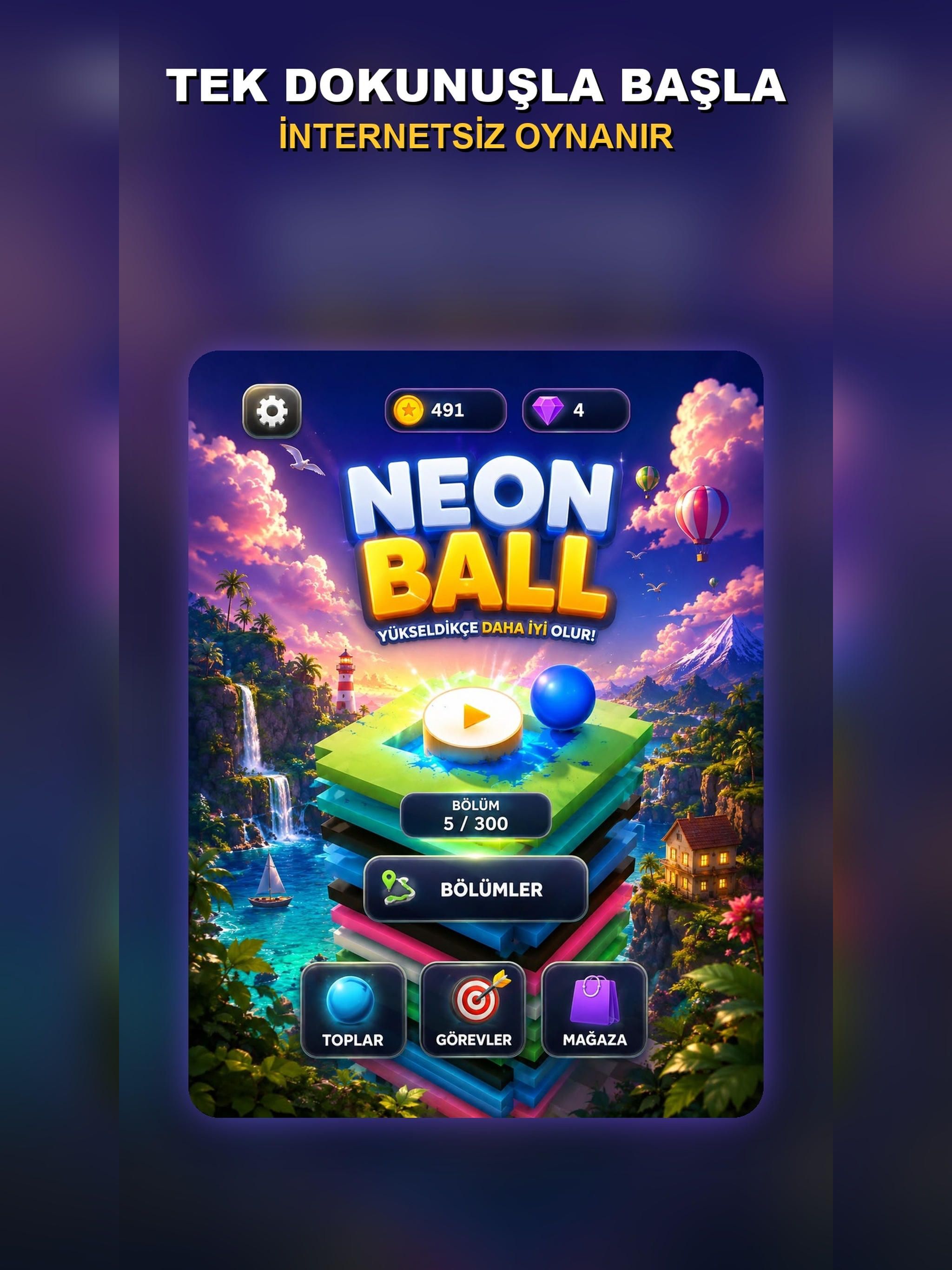 NEON BALL: Kule Yıkma Oyunu screenshot 16