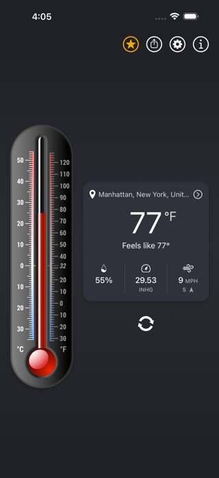 Thermometer++ App Screenshot 1 of 3