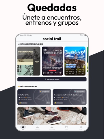 Social Trail iPad screenshot