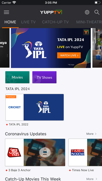 YuppTV - Live TV & Movies Screenshot