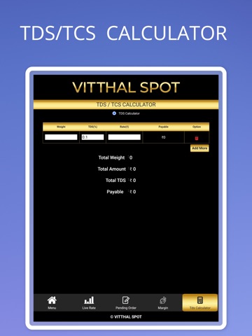 Vitthal Gold iPad screenshot