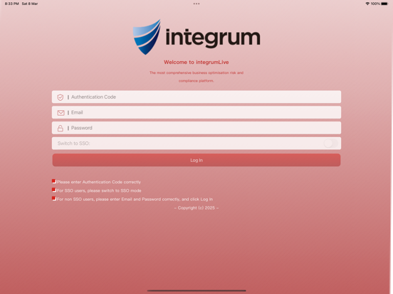 integrumLive iPad screenshot 2 - Business app