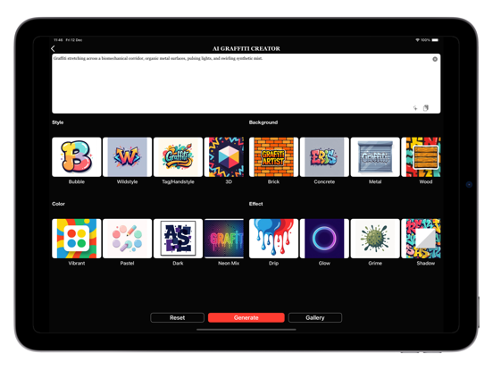 Graffiti Creator: AI Design iPad screenshot
