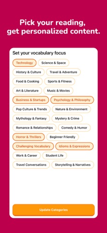Orro - Improve vocabulary easy screenshot