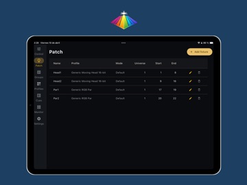 KromaDMX iPad screenshot