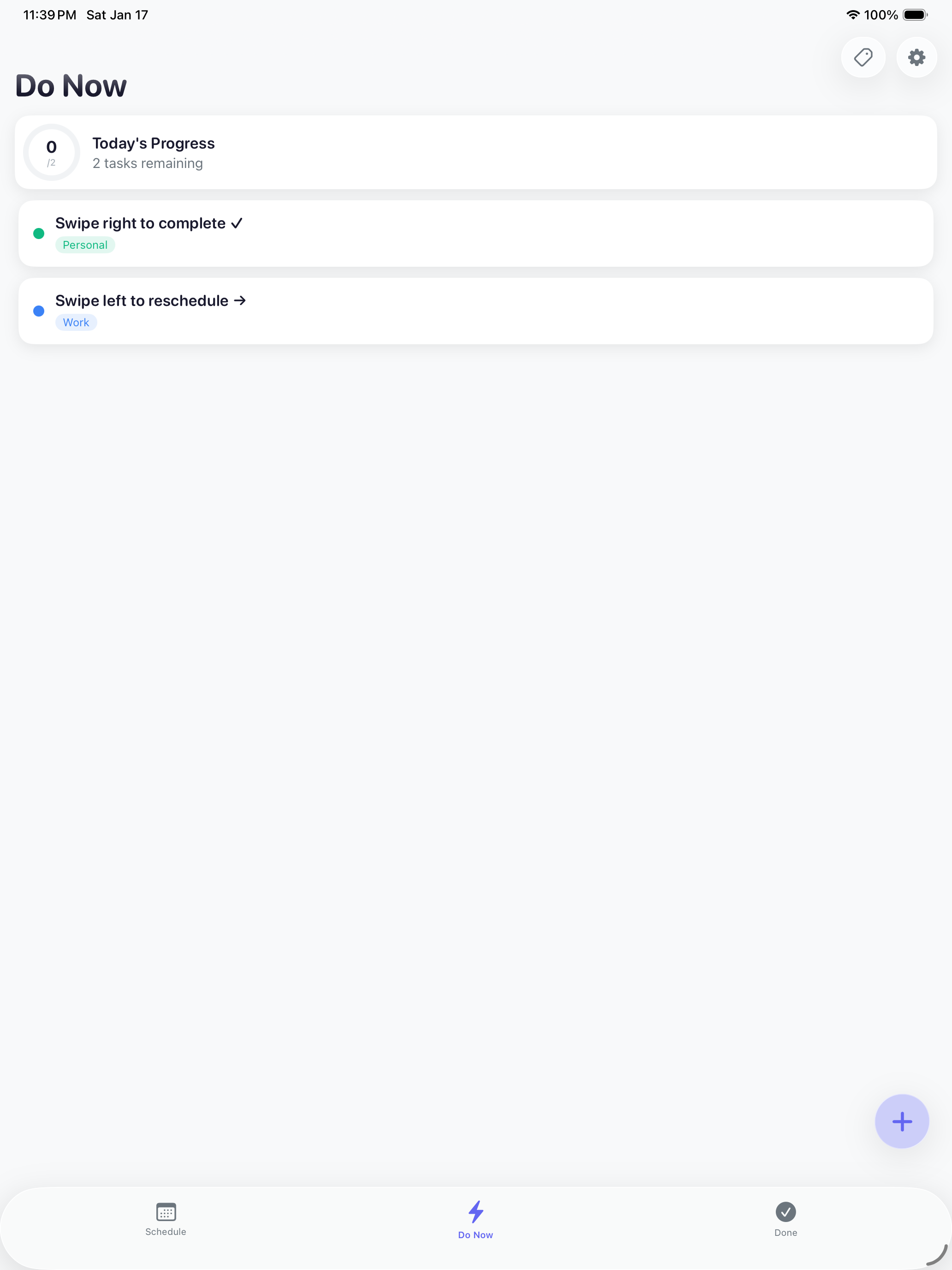 Task Zero - Effortless Planner