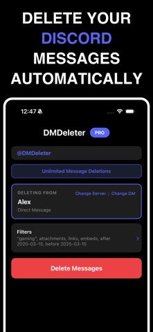 DMDeleter iPhone screenshot
