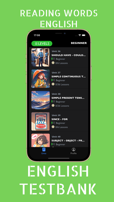 Reading Words English-Testbank Screenshot