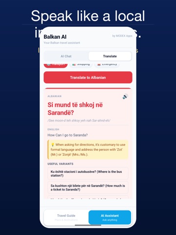 Balkan AI iPad screenshot