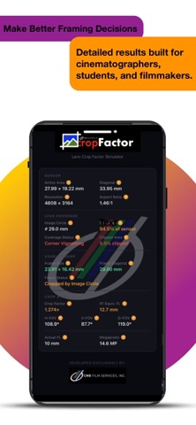Camera Lens Crop Factor screenshot