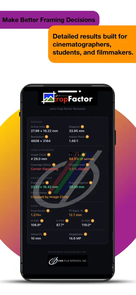 Camera Lens Crop Factor screenshot 6