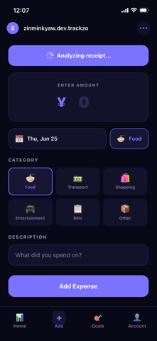 Trackzo screenshot