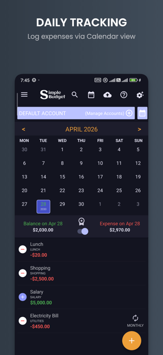 Simple Budget: Expense Manager Screenshot 3 of 8