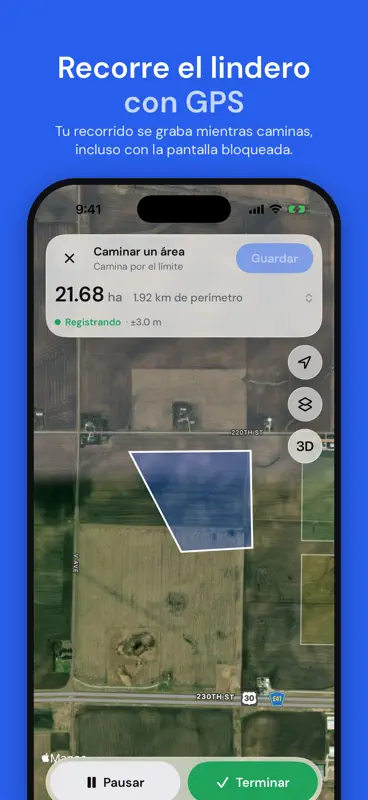 AreaMap: Medir Terreno y Área screenshot 2 of 8