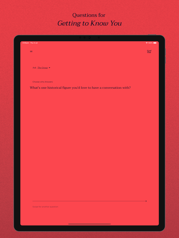 Good Chat iPad screenshot 3 - Games app