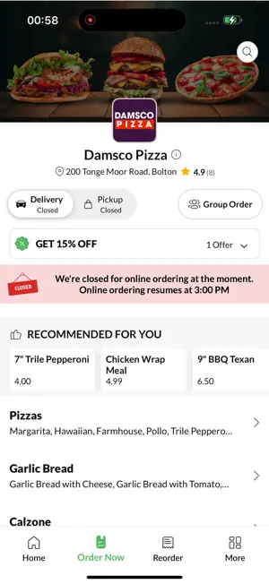 Damsco Pizza screenshot 2