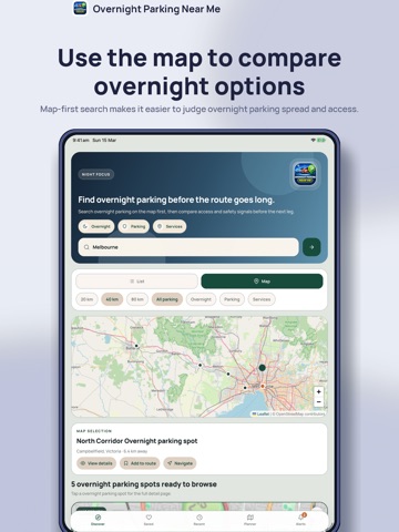 Overnight Parking Near Me iPad screenshot