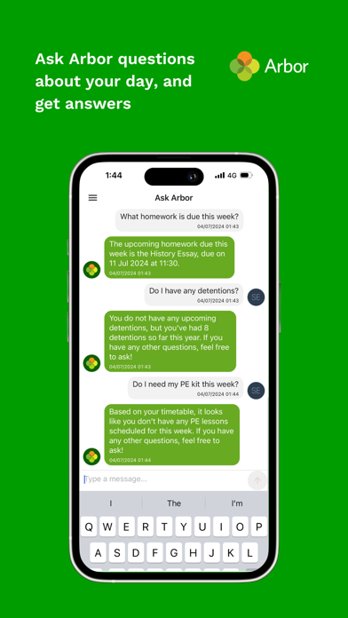 Arbor Student App Screenshot