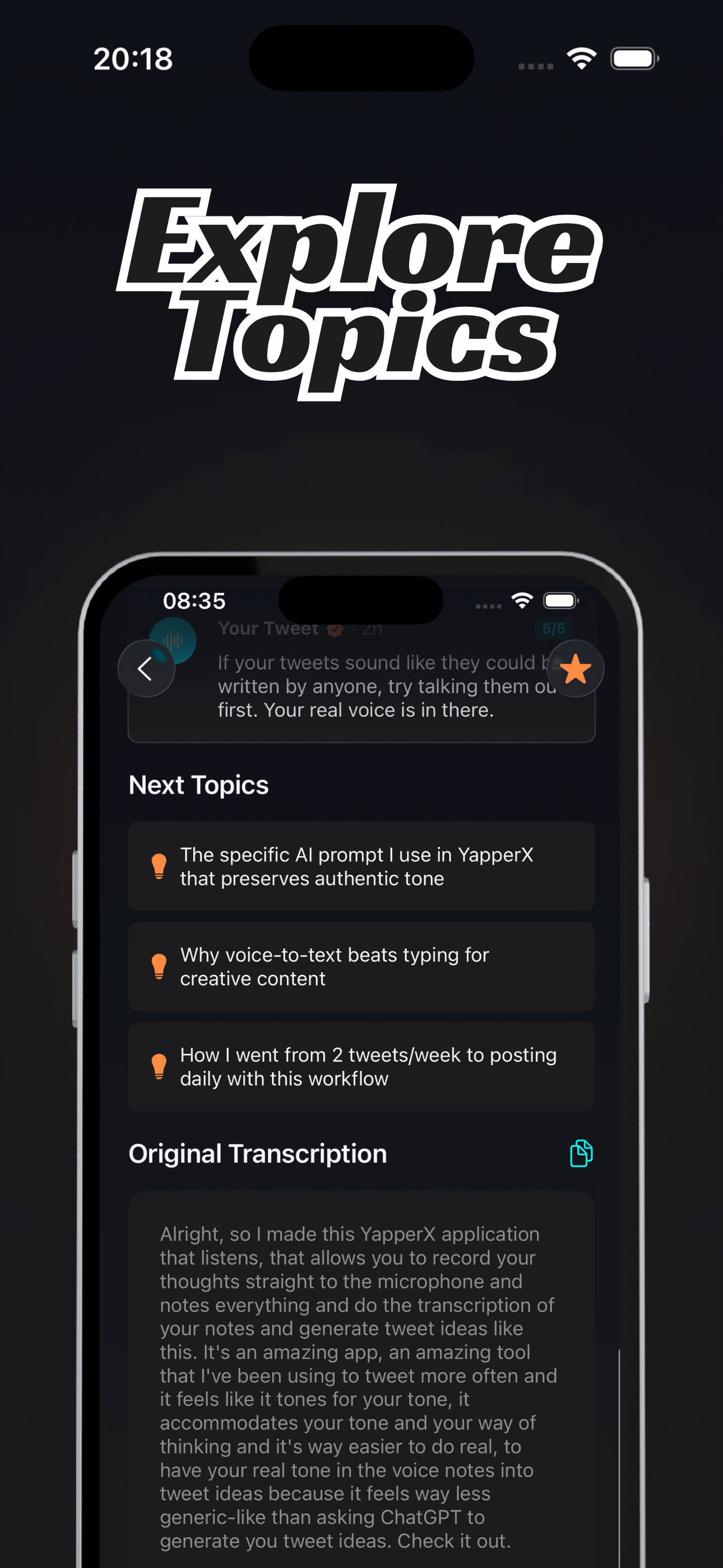 YapperX App - Speechnotes screenshot 5