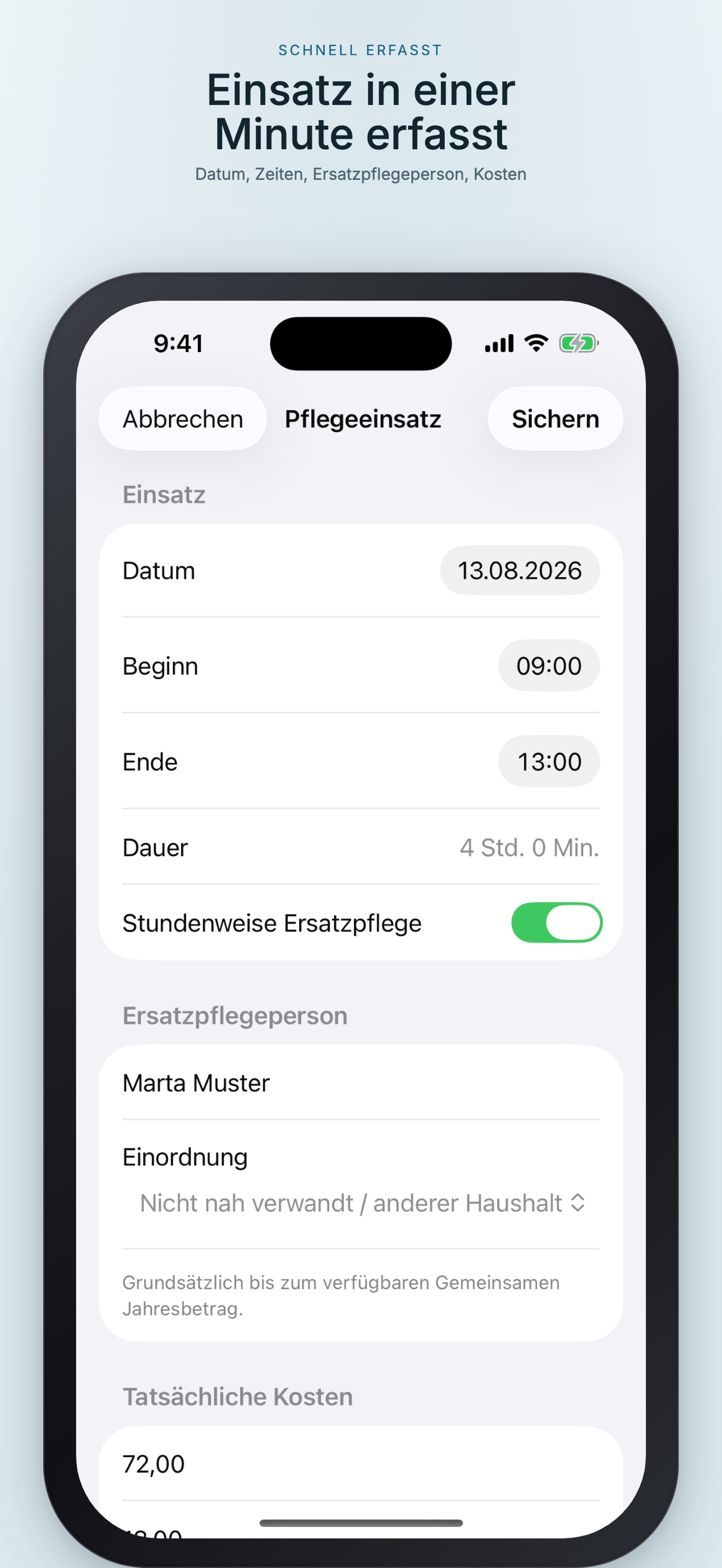 Screenshot 3 of Pflege-Nachweis