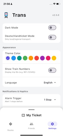 Trans - public transit screenshot