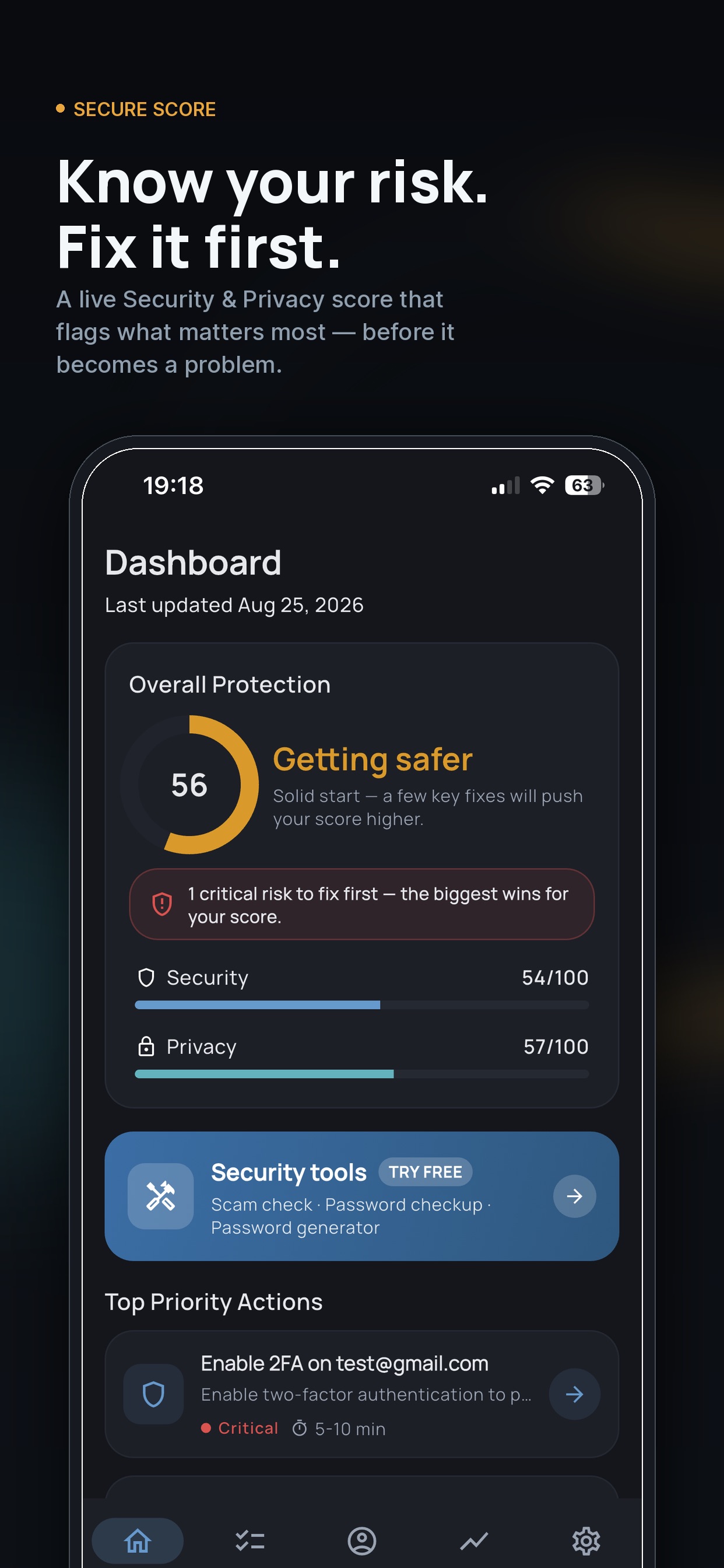 Screenshot 1 of Secure Score