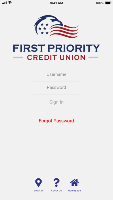 First Priority Credit Union Screenshot