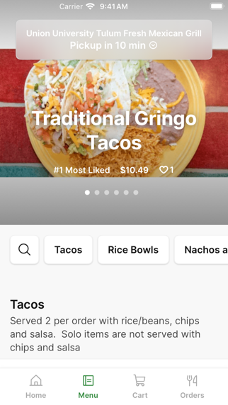 Tulum Fresh Mexican Grill iPhone screenshot 2 - Food & Drink app